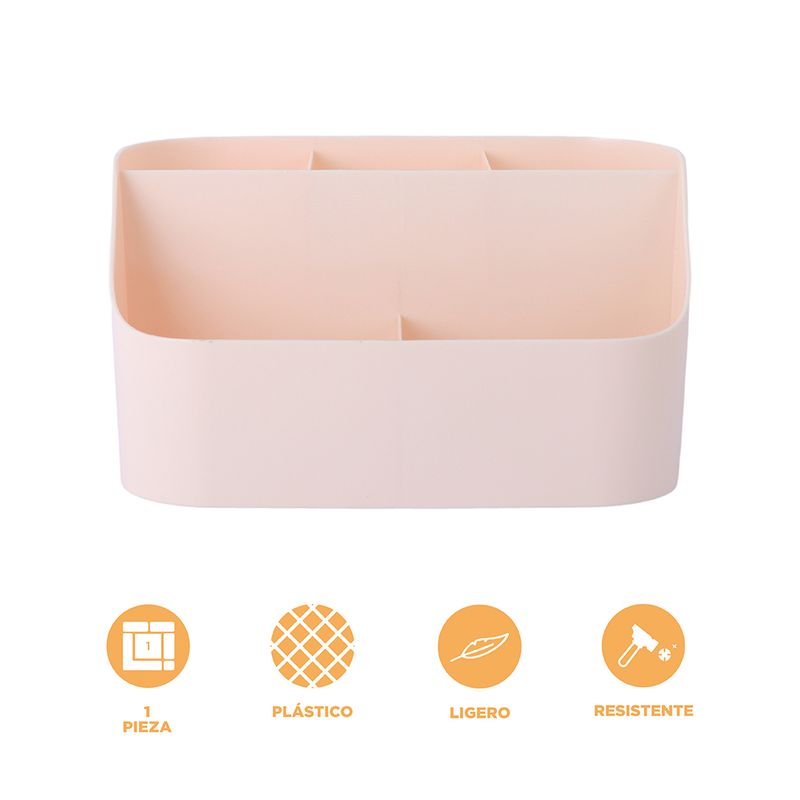 Organizador-de-pl-stico-de-5-ranuras-mori-girl-beige-Miniso-4-24077