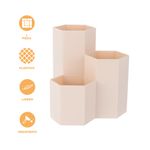 Organizador-de-pl-stico-portalapices-de-3-ranuras-mori-girl-beige-Miniso-3-24078