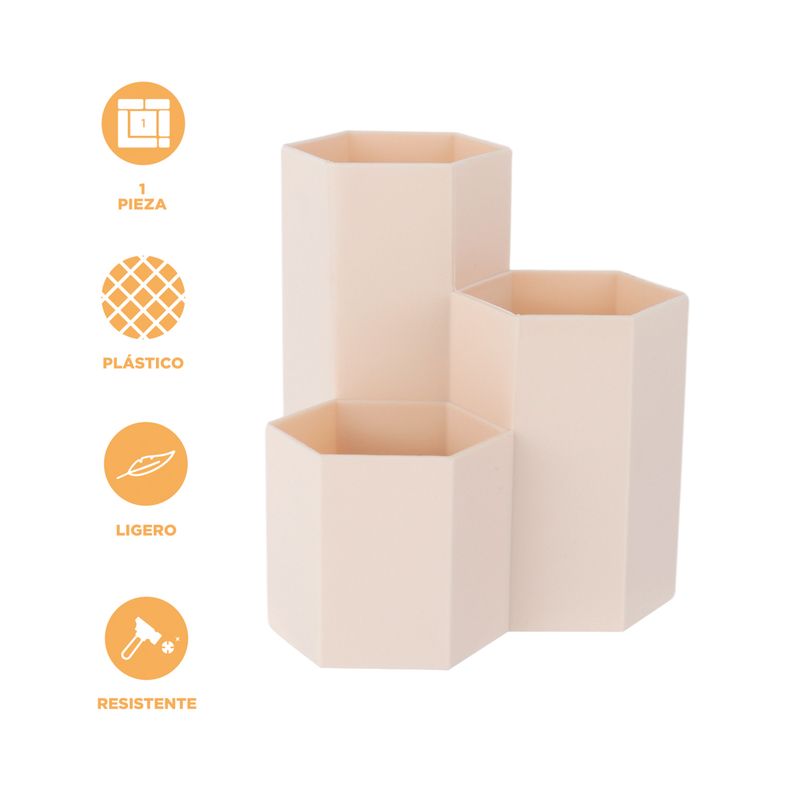 Organizador-de-pl-stico-portalapices-de-3-ranuras-mori-girl-beige-Miniso-3-24078