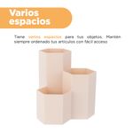 Organizador-de-pl-stico-portalapices-de-3-ranuras-mori-girl-beige-Miniso-5-24078