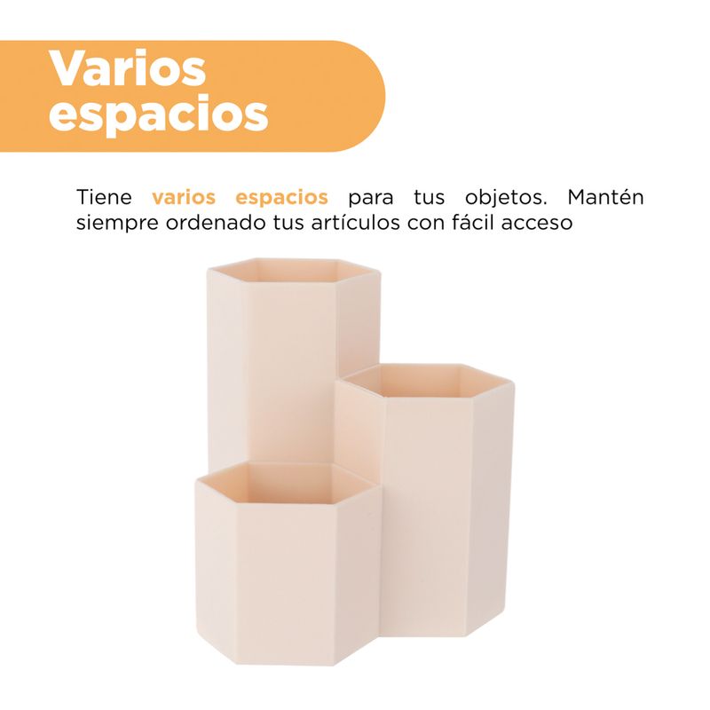 Organizador-de-pl-stico-portalapices-de-3-ranuras-mori-girl-beige-Miniso-5-24078