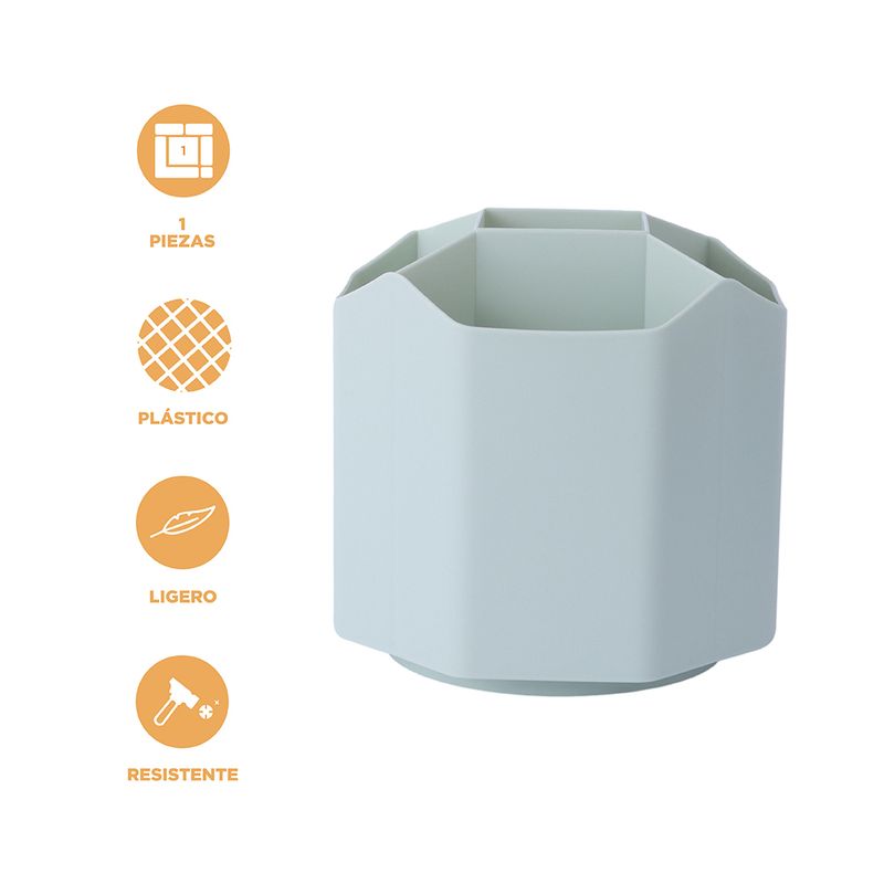 Organizador-de-pl-stico-portalapices-giratorio-de-5-ranuras-mori-girl-verde-Miniso-3-24081