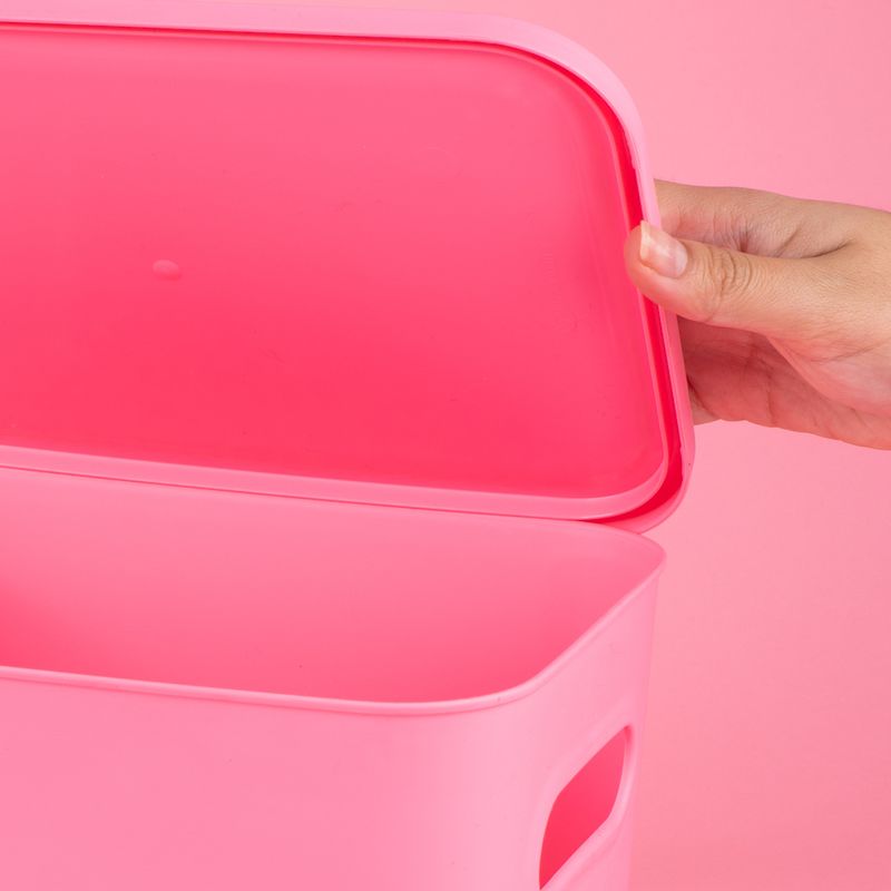 Organizador-de-pl-stico-con-tapa-serie-rainbow-l-rosa-Miniso-7-24082