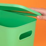 Organizador-de-pl-stico-con-tapa-serie-rainbow-l-verde-Miniso-7-24083