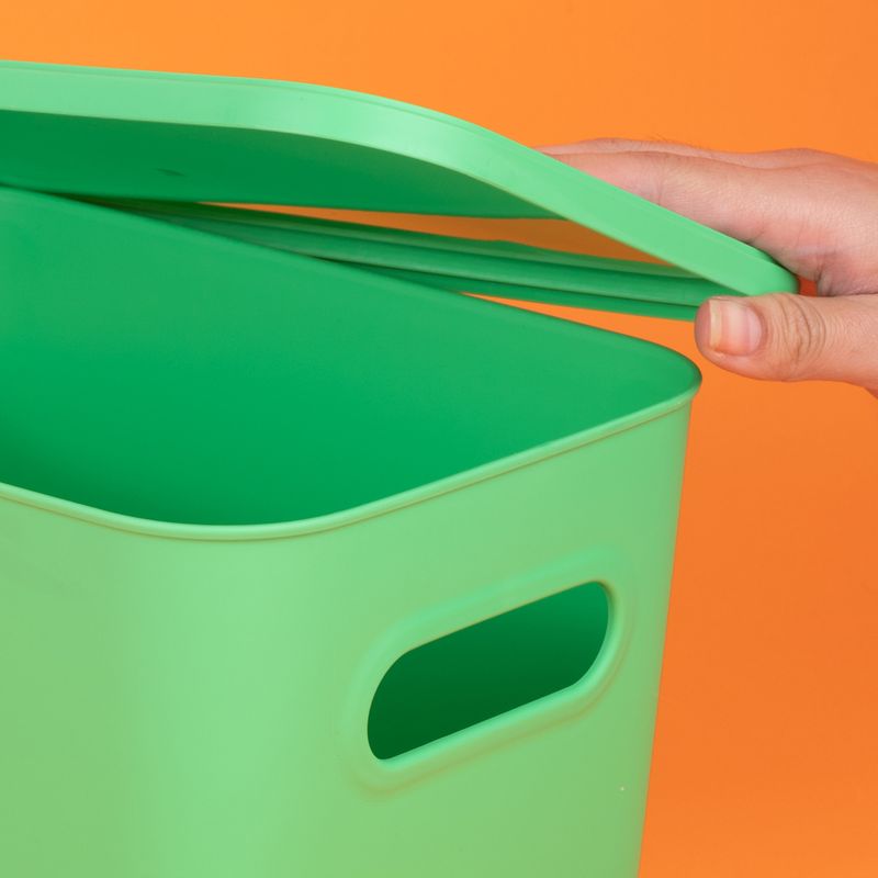 Organizador-de-pl-stico-con-tapa-serie-rainbow-l-verde-Miniso-7-24083