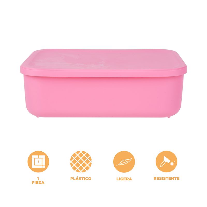 Organizador-de-pl-stico-con-tapa-serie-rainbow-s-rosa-Miniso-4-24086