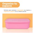 Organizador-de-pl-stico-con-tapa-serie-rainbow-s-rosa-Miniso-5-24086