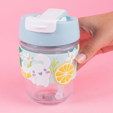 Vaso de vidrio con personajes de sanrio 350 ml cinnamoroll -  Sanrio