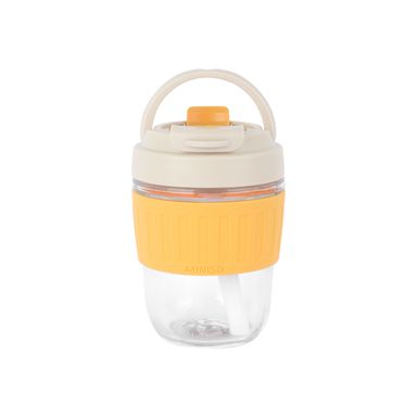 Vaso de vidrio con asa 350 ml amarillo -  Miniso