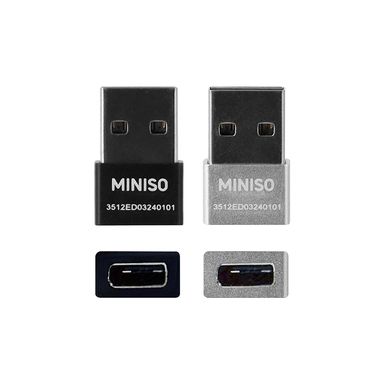 Adaptador USB 2.0 a tipo c pack de 2 miniso -  Miniso