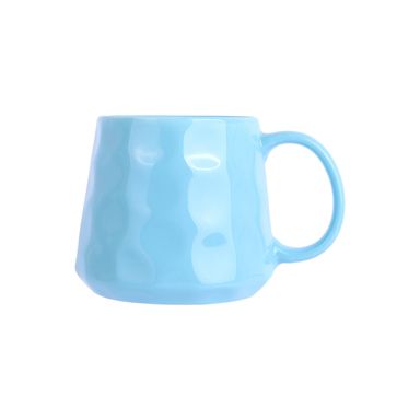 Taza con relieve de color liso 360 ml azul -  Miniso