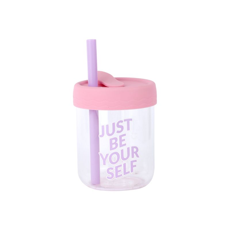 Vaso-de-vidrio-alto-con-tapa-de-silicona-350-ml-rosa-Miniso-1-23978