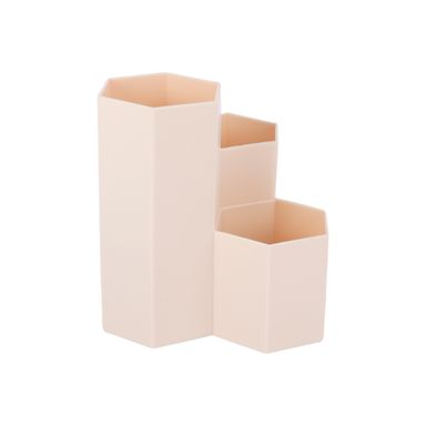 Organizador de plástico portalapices de 3 ranuras mori girl beige -  Miniso