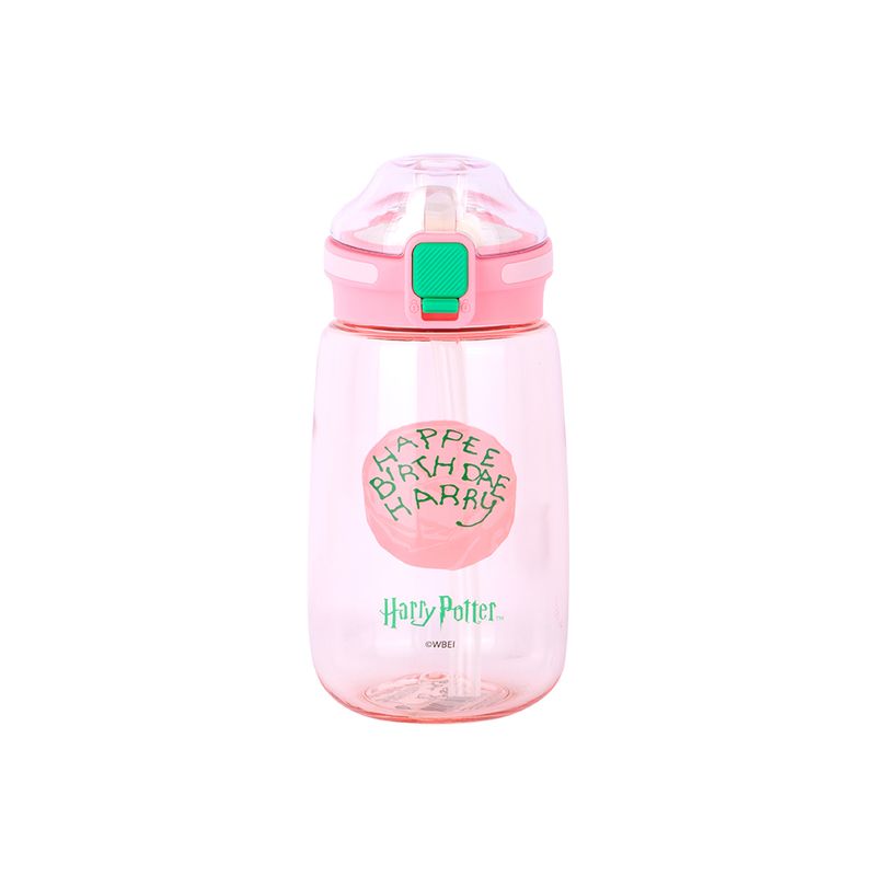 Tomatodo-de-pl-stico-de-harry-potter-con-tapa-abatible-autom-tica-580-ml-rosa-Harry-Potter-1-24386
