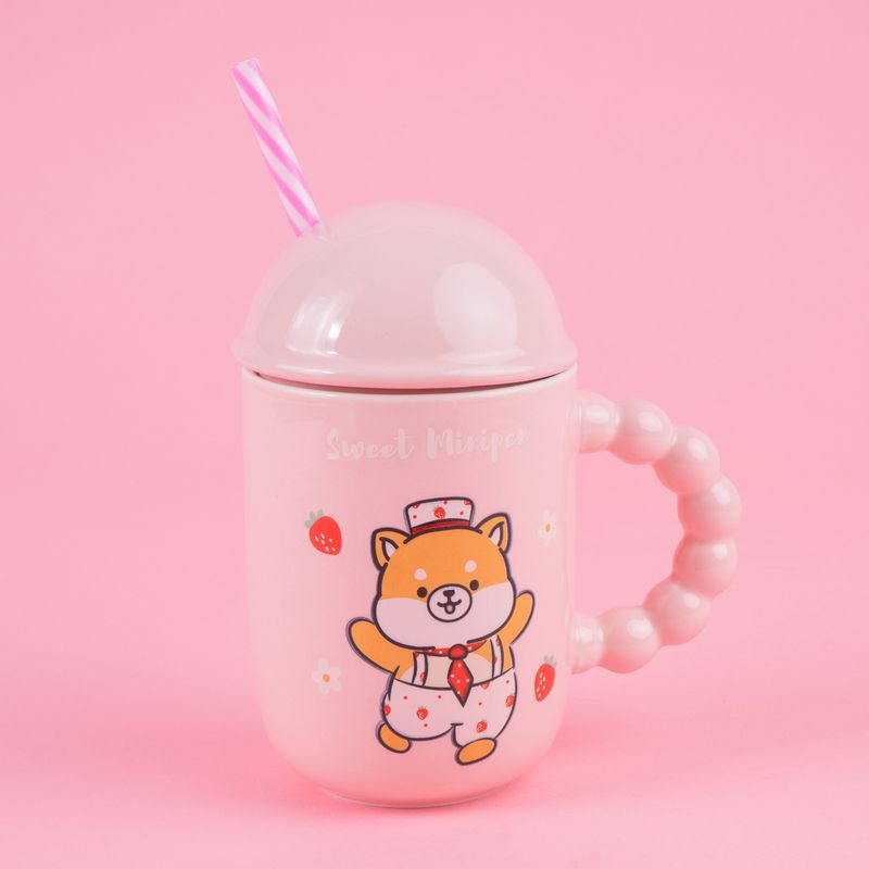 Taza-mini-family-strawberry-stage-collection-de-cer-mica-con-tapa-y-popote-380ml-rosa-Mini-Family-5-21200