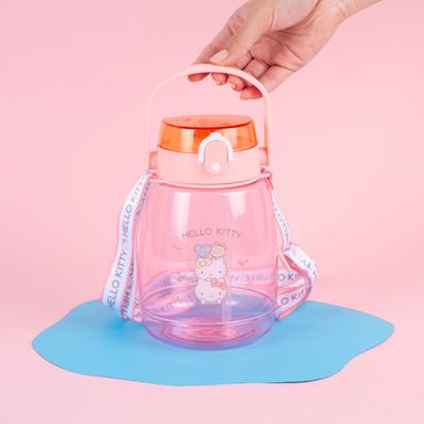 Tomatodo de plástico con correa 1300ml hello kitty serie sanrio durazno -  Sanrio