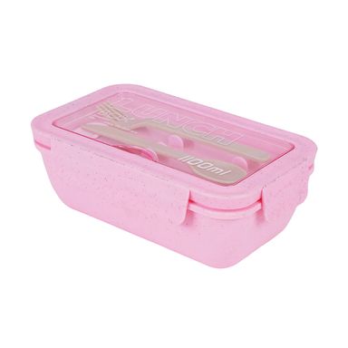 Taper para alimentos caja bento de paja de trigo 1100ml rosa -  Miniso