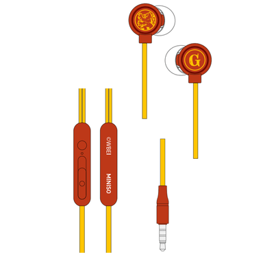 Audífonos 3.5 mm harry potter collection rojo -  Harry Potter