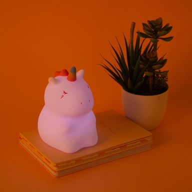Lámpara mini para dormir de silicón unicornio miniso -  Miniso