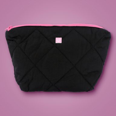 Cosmetiquera miniso acolchada rombos negro -  Miniso