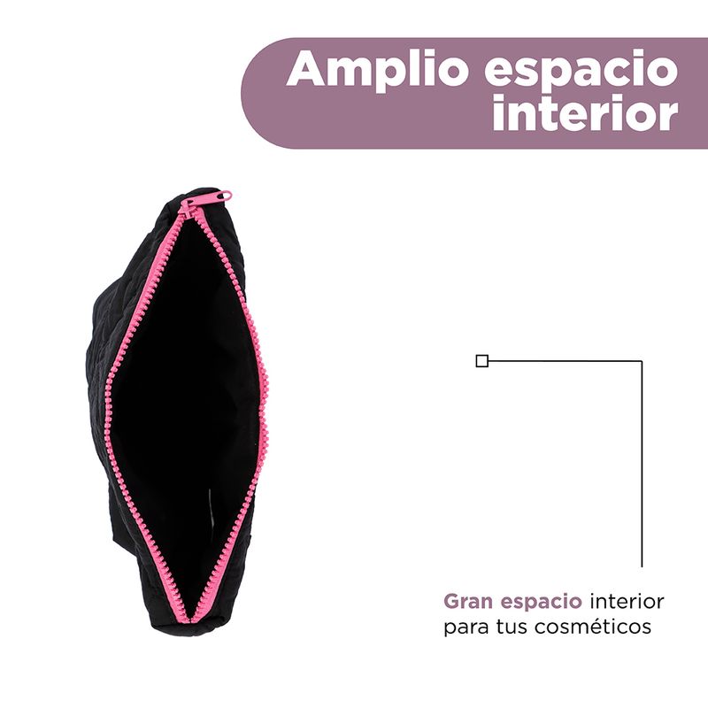 Cosmetiquera-miniso-acolchada-rombos-negro-Miniso-4-23136