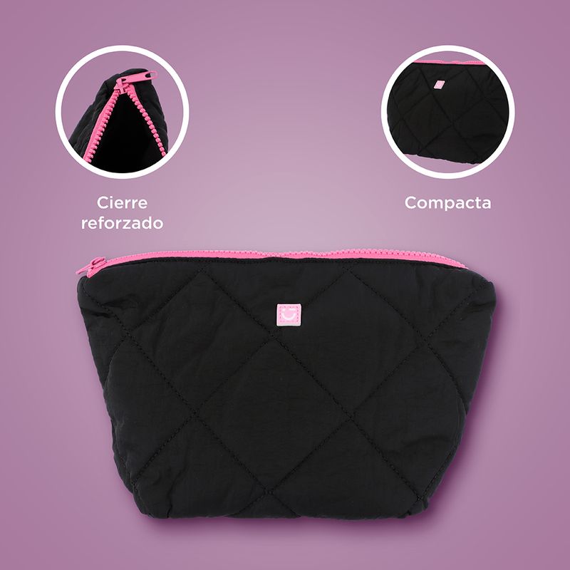 Cosmetiquera-miniso-acolchada-rombos-negro-Miniso-5-23136