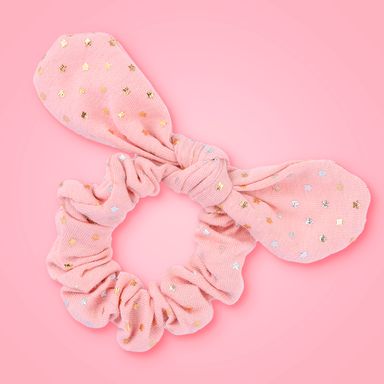 Set de ligas para cabello miniso orejitas puntos dorados 2 pzas. mix de colores -  Miniso