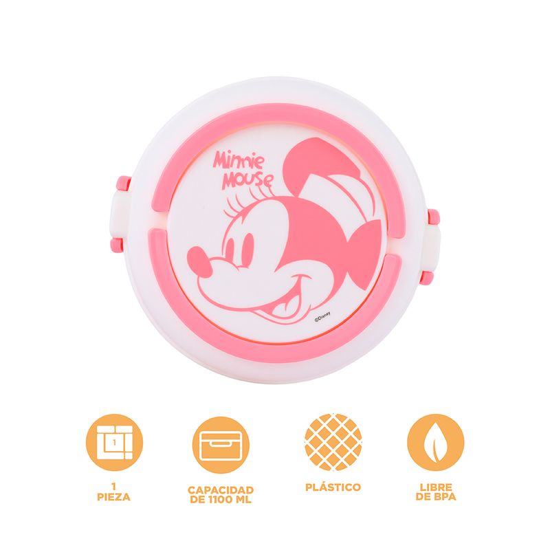 Taper-para-alimentos-de-doble-capa-de-la-colecci-n-disney-mickey-mouse-1100-ml-minnie-Disney-4-23560
