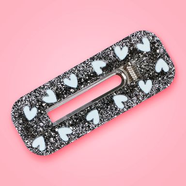Set de broches para cabello miniso glitter y corazones 2pzas. -  Miniso
