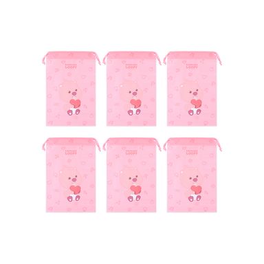 Organizador para viaje con cordón m 6 piezas serie loopy color rosa -  Loopy