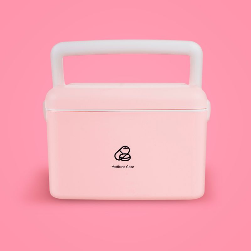 Organizador-de-plastico-para-medicina-de-dos-capas-rosa-Miniso-2-7809
