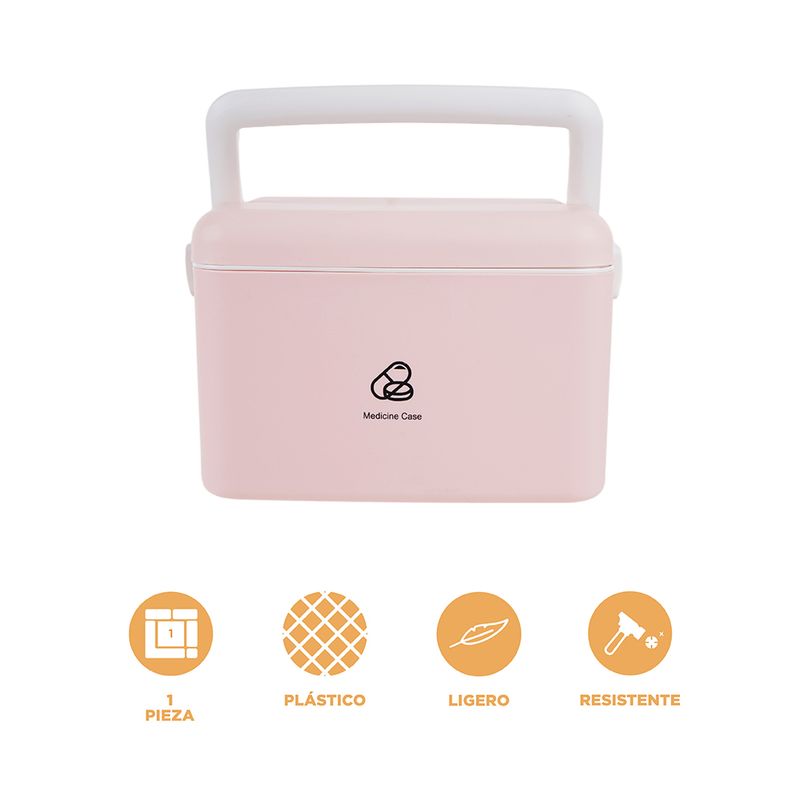Organizador-de-plastico-para-medicina-de-dos-capas-rosa-Miniso-3-7809