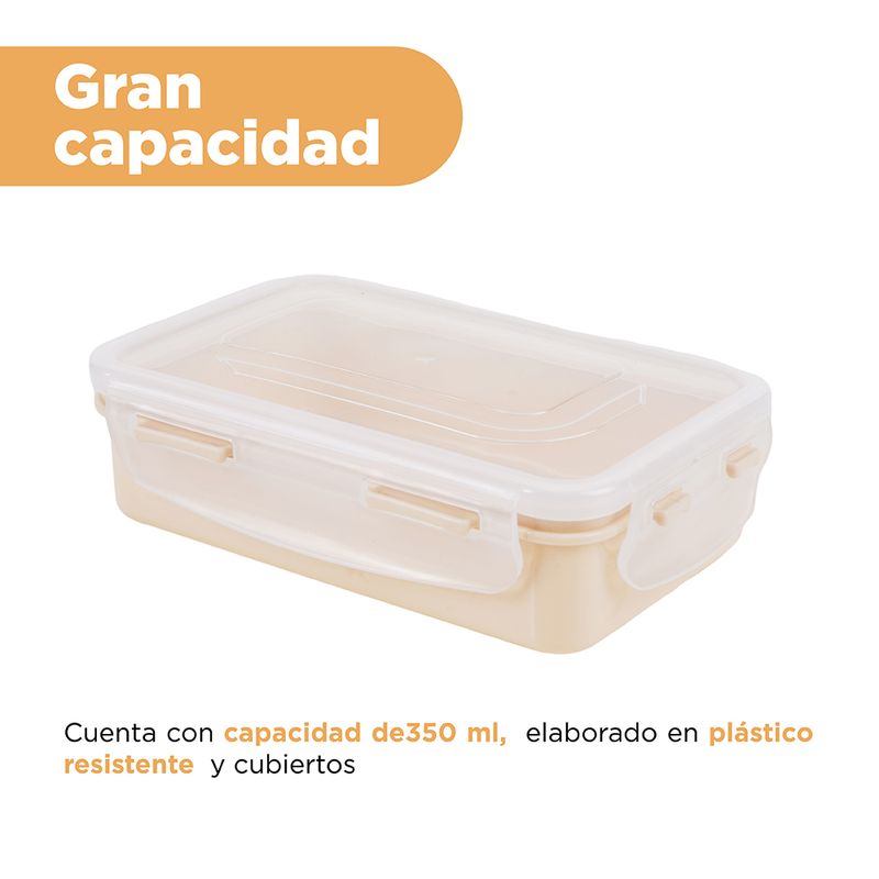 Contenedor-rectangular-de-pl-stico-para-comida-350ml-beige-blanco-Miniso-4-6479