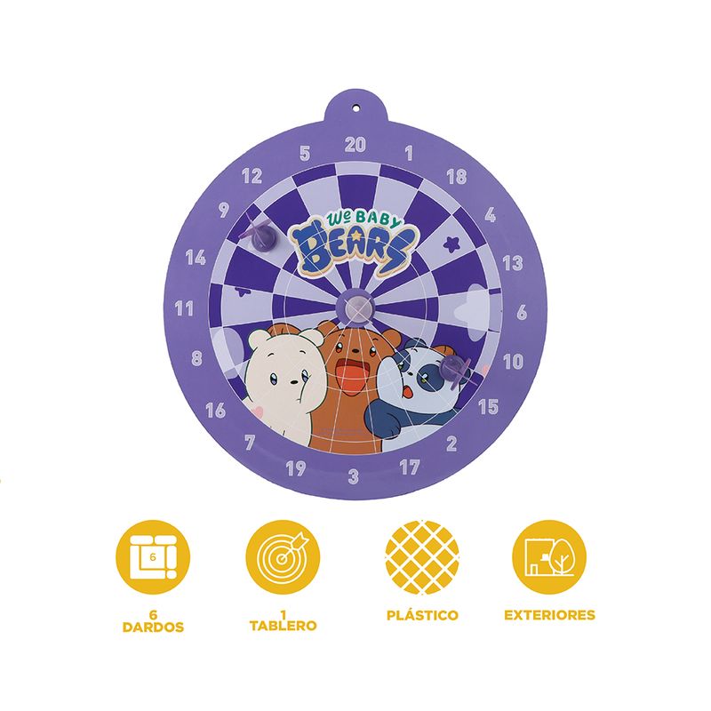 Plato-de-dardos-magn-ticos-6-dardos-28-8cm-serie-wbb-We-Bare-Bears-3-24723