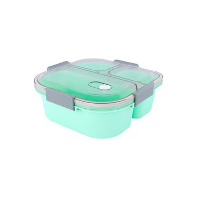 Taper caja bento de 3 compartimentos 1200 ml verde serie miniso -  Miniso