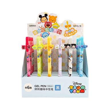 Lapicero de gel giratorio 0.5 mm negro 6 modelos surtidos pdq serie disney tsum tsum -  Disney