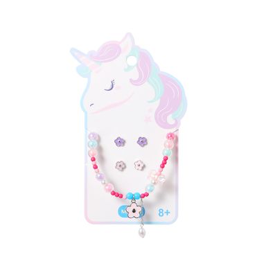 Set de collar y aretes miniso colección funny florecitas 5 pzas -  Miniso