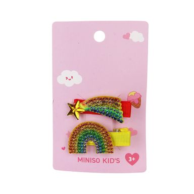 Set de broches para cabello miniso serie rainbow brillantitos 2 pzas -  Miniso