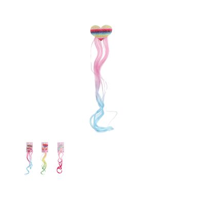 Set de broches infantiles miniso con mechas multicolores corazones 2 pzas. -  Miniso