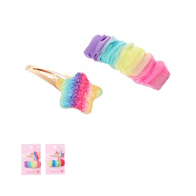 Set de broches para cabello miniso arcoíris 2 pzas. -  Miniso