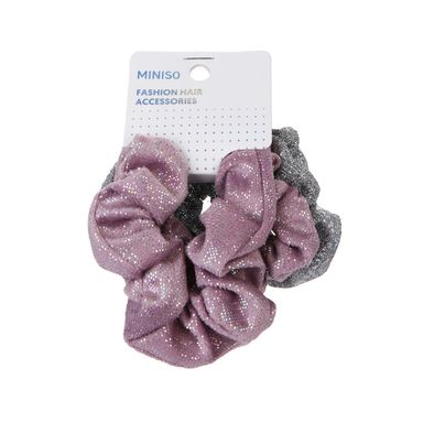 Set de ligas para cabello miniso serie shiny silver 4 pzas mix de colores -  Miniso