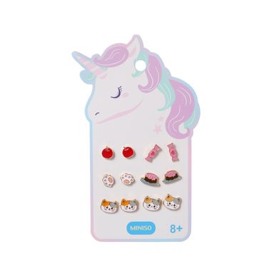Set de aretes infantiles miniso colección funny gatitos 6 pares -  Miniso