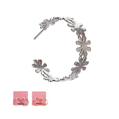 Set de aretes miniso arracadas flores 1 par -  Miniso