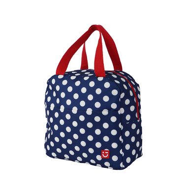 Lonchera miniso puntos azul marino y blanco -  Miniso