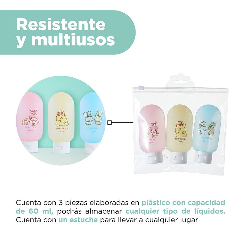 Set-de-botellas-de-viaje-sanrio-personajes-botellas-de-ducha-3-unds-Sanrio-5-11166