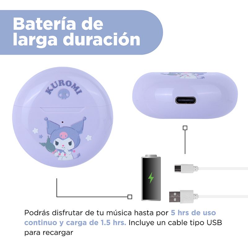 Aud-fonos-tws-kuromi-classic-series-modelo-xs66-morado-sanrio-Sanrio-6-15829