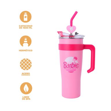 Vaso de acero de la colección fancy barbie 1600 ml -  Barbie