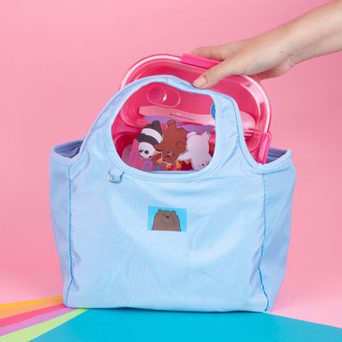 Lonchera grande colección wbb serie seaside festival music azul -  We Bare Bears