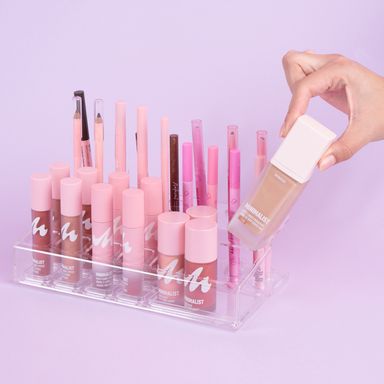 Organizador de maquillaje transparente con ranuras -  Miniso