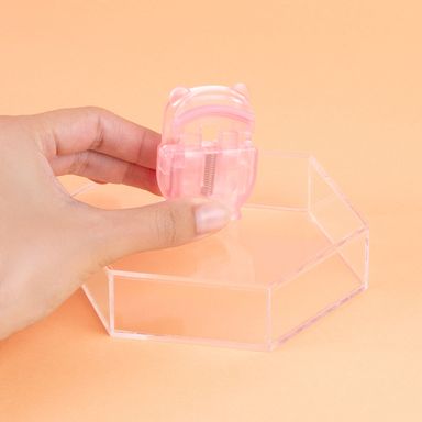 Rizador de pestañas con peine little bear serie peach pink -  Miniso